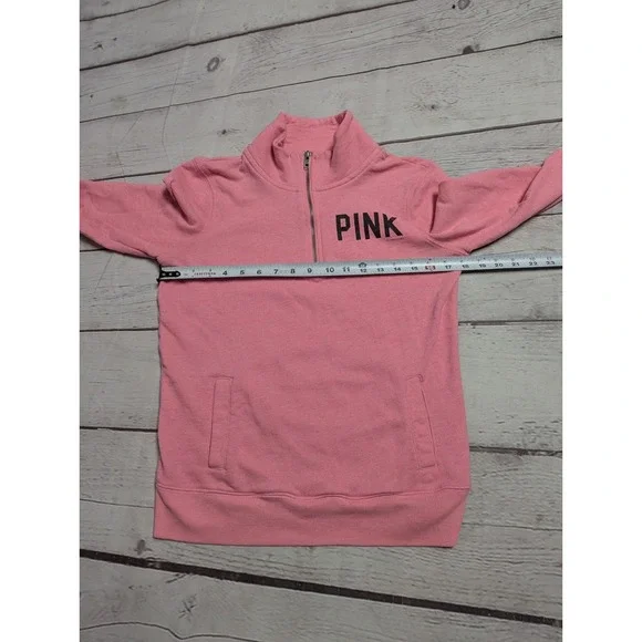 Victoria's Secret Pink 86 Half Zip Hot Pink Pullover Women's XS 973 - Picture 4 of 7